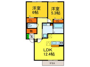 アビタシオンＡ棟の物件間取画像